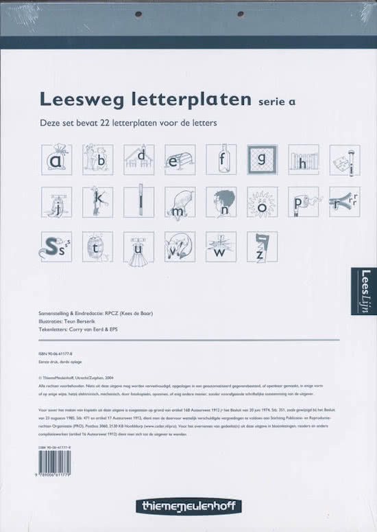 Leeslijn versie 2 Leesweg Letterplaten serie A
