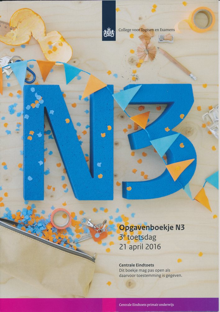 Centrale Eindtoets opgavenboekje N3 2016