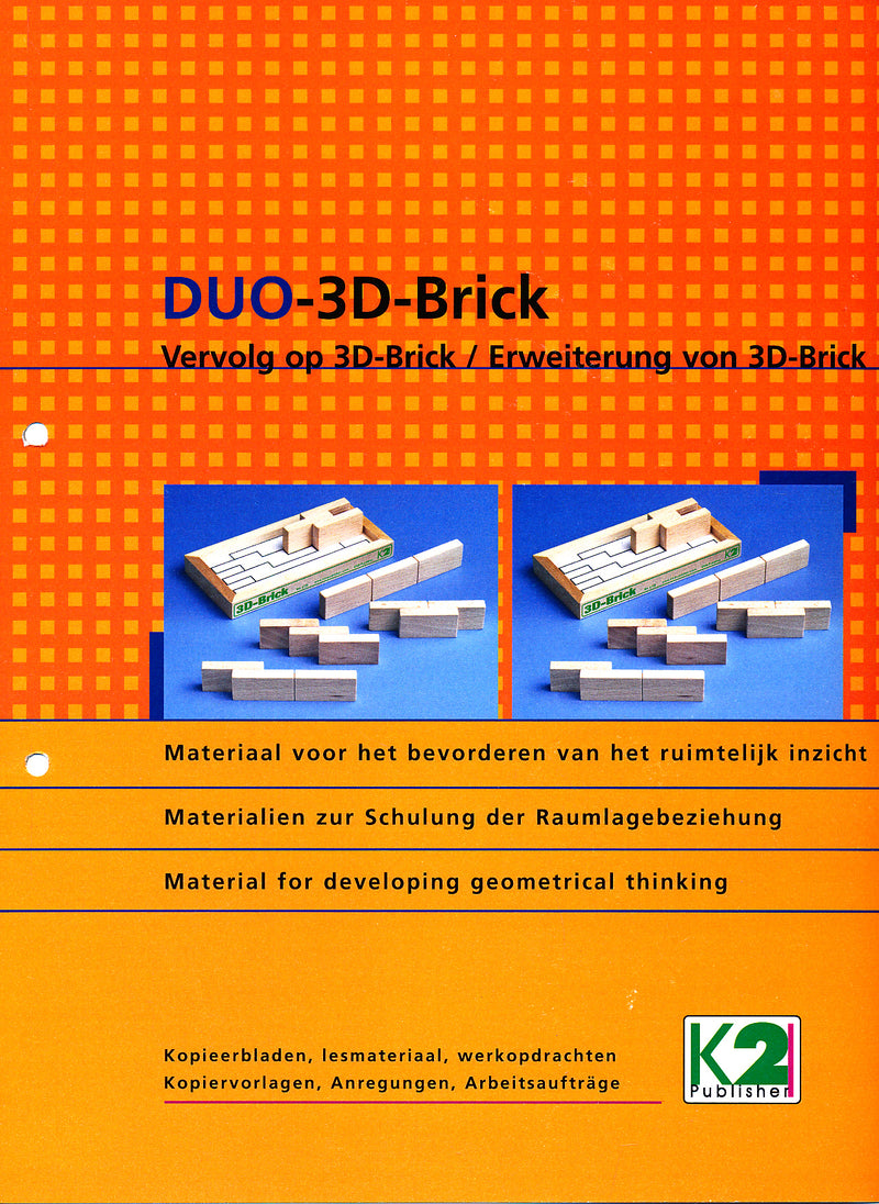 K2 Publishers Rekenen/Wiskunde werkbladen 3D-Brick incl. stenenset