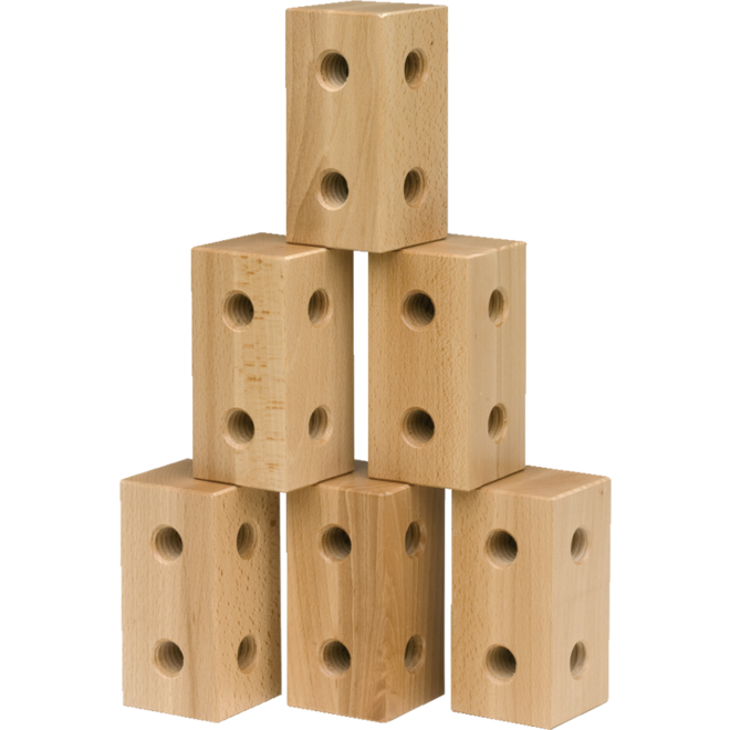 Konstruktor aanvulset klossen 6 stuks