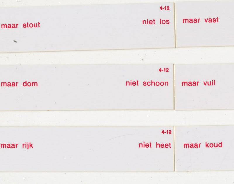 Taaldomino Tegenovergestelde (4-12)