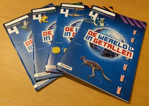 De wereld in Getallen versie 5 set Werkboeken blok 6 t/m 9 groep 4