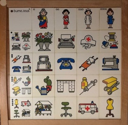 Vrouwelijke beroepen spel/puzzel