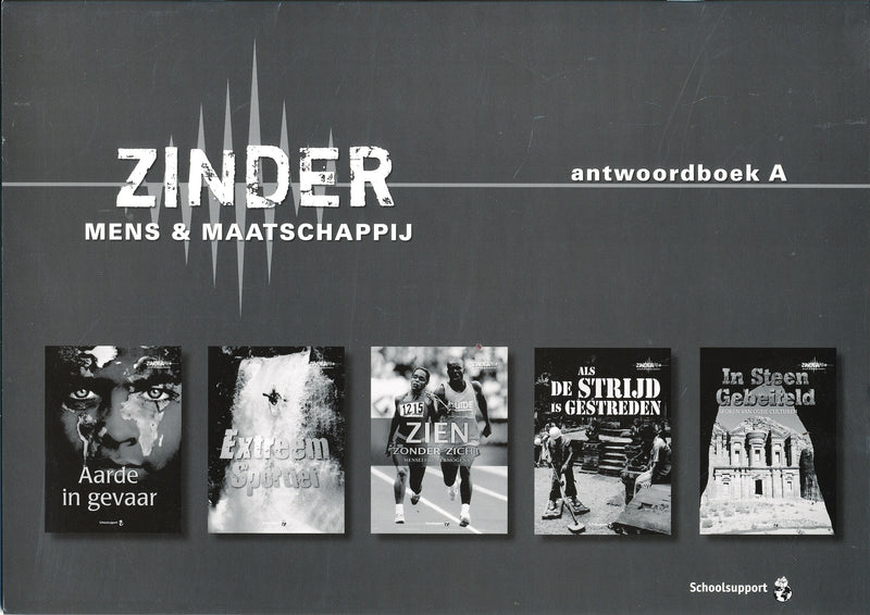 Zinder 11+ Mens & Maatschappij Antwoordboek A (zie omschrijving)