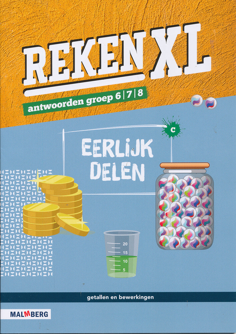 RekenXL Antwoordenboek Eerlijk delen groep 6/7/8