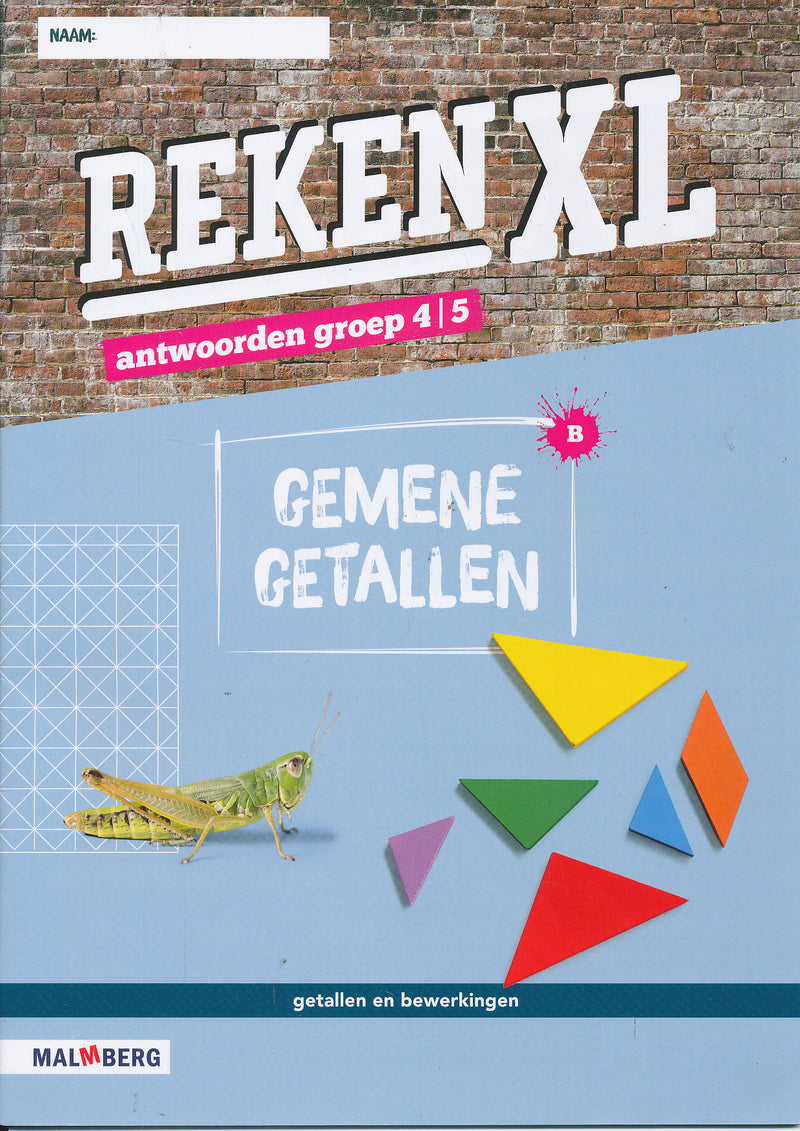 RekenXL Antwoordenboek Gemene getallen groep 4/5