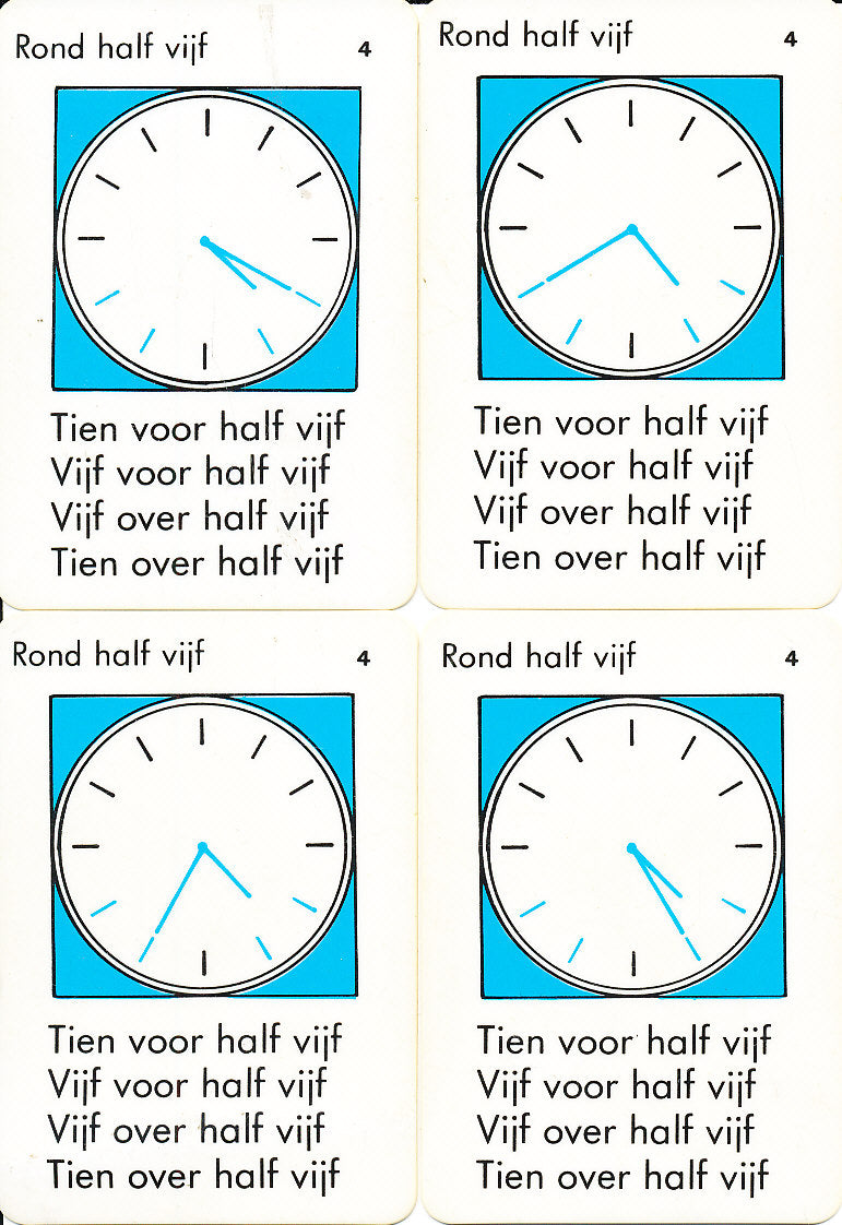 Kwartet klok kijken 4 Blauw (zie omschrijving)