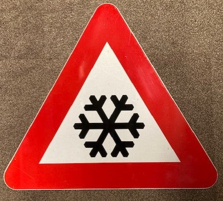 Verkeersbord; Pas op: sneeuw