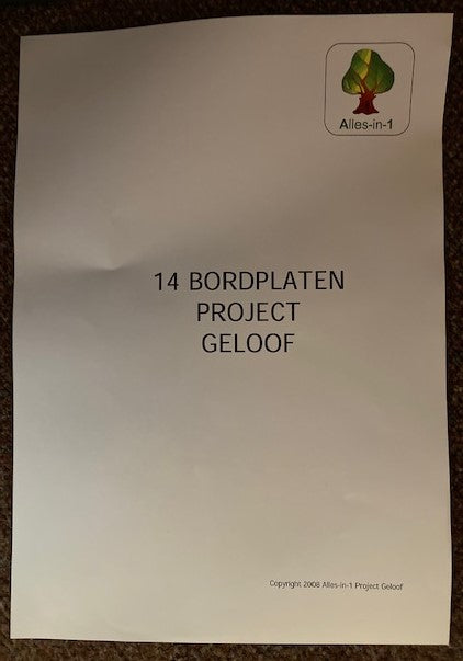 Alles-in-1 Bordplaten A3 Project Geloof (per groep)