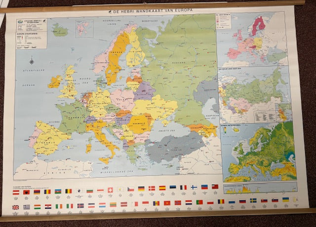 De Hebri wandkaart van Europa