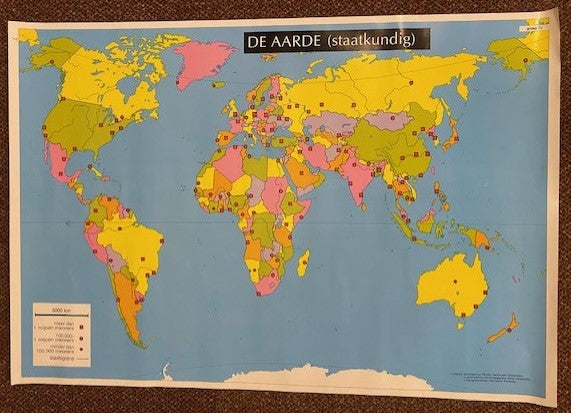 Poster De aarde staatkundig