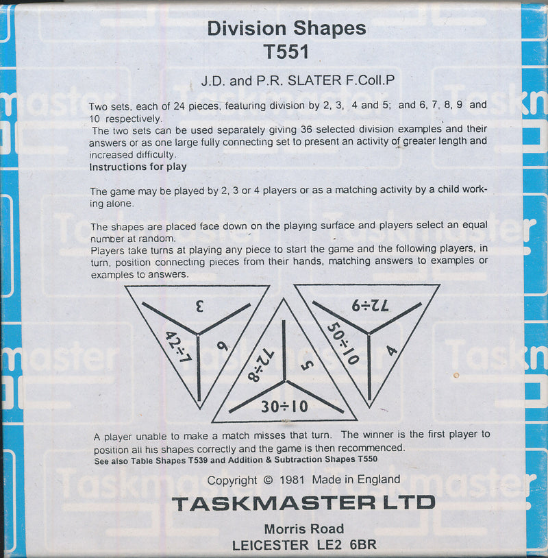 Division Shapes T551 (zie omschrijving)