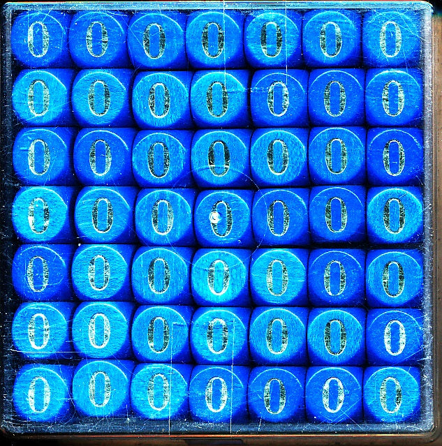 Dobbelstenen cijfers 6 t/m 10 blauw
