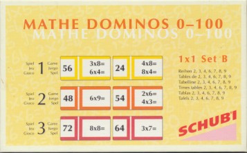 Schubi Domino Tafels 1 x 1 Set B