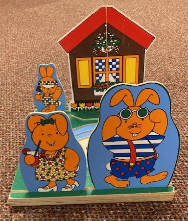 Educo Puzzel familie konijn (5 stukjes)