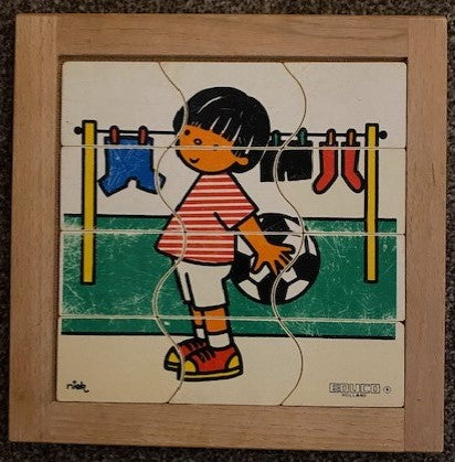 Educo Puzzel Jongen met voetbal (9 stukjes)