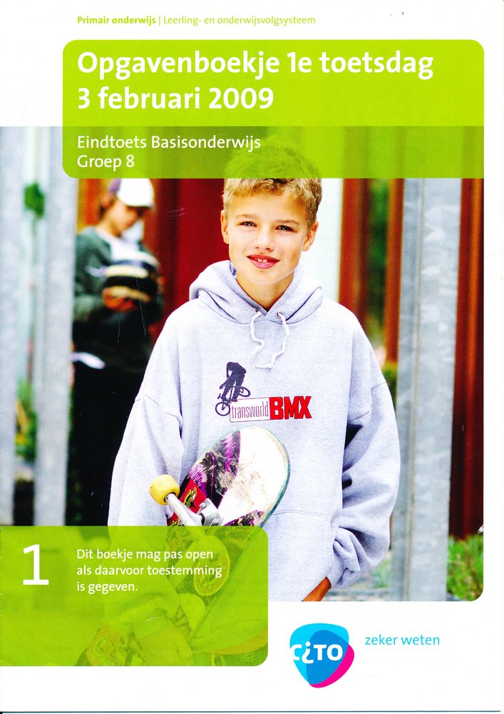Eindcito groep 8 (2009) 1e toetsdag taal en rekenen