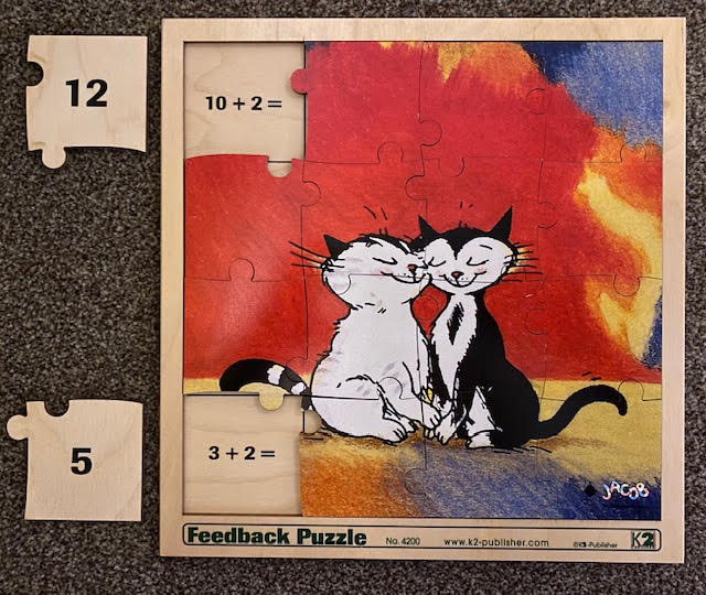 Feedback puzzel met katten (zie omschrijving)