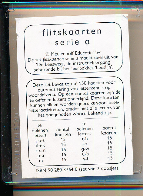 Leeslijn Flitskaarten serie A set van 2 doosjes