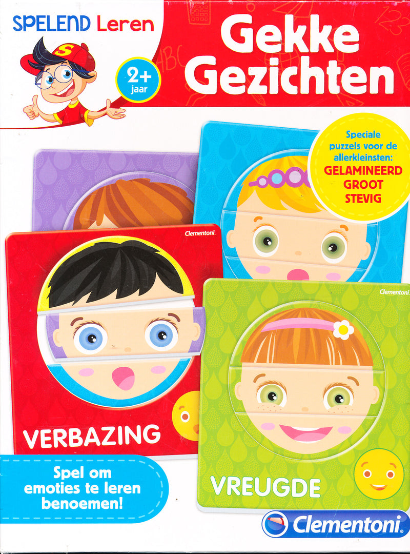 Gekke gezichten, spelend leren