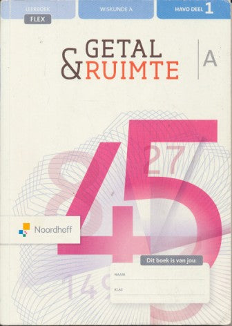 Getal en Ruimte 12e editie Leerboek Flex 5A deel 2 HAVO (9789001893996)