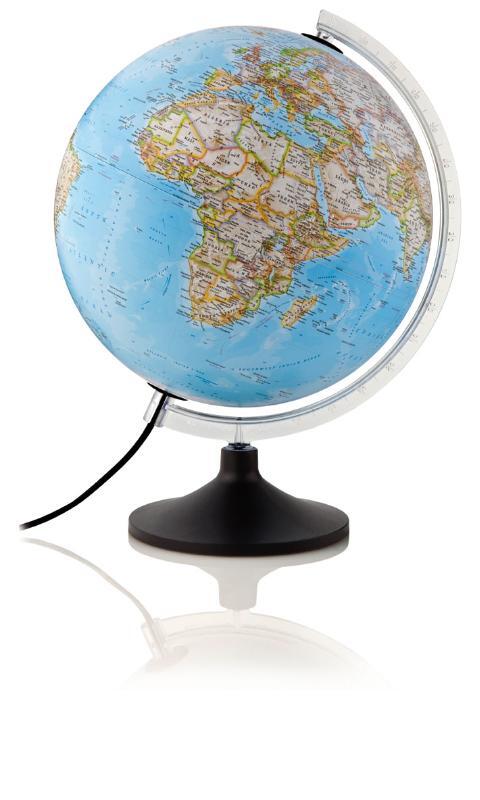 Globe/Wereldbol met verlichting 30 cm