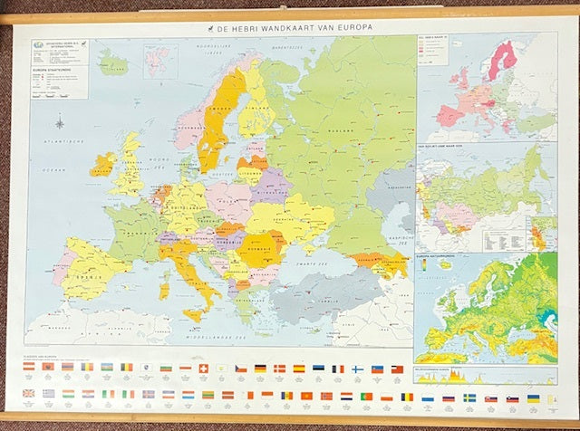 Hebri wandkaart van Europa