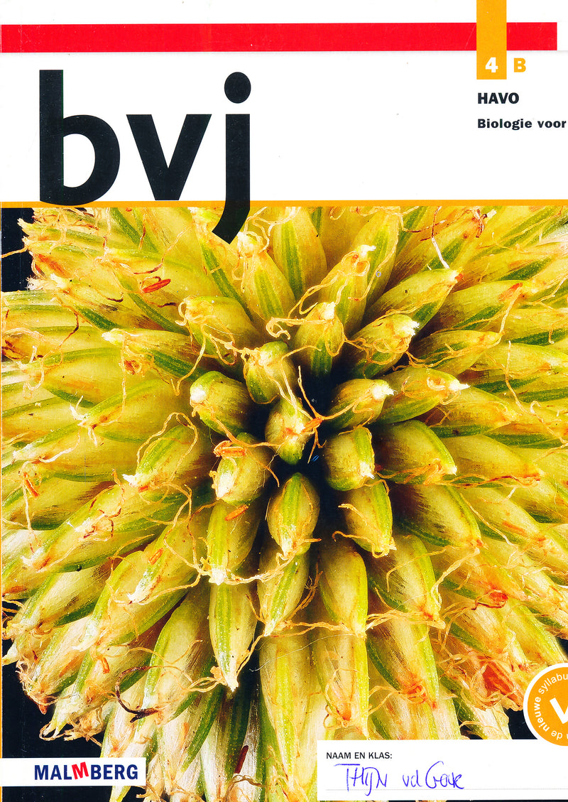 Biologie Voor Jou MAX Leeropdrachtenboek 4B Havo (ISBN 978402077674)