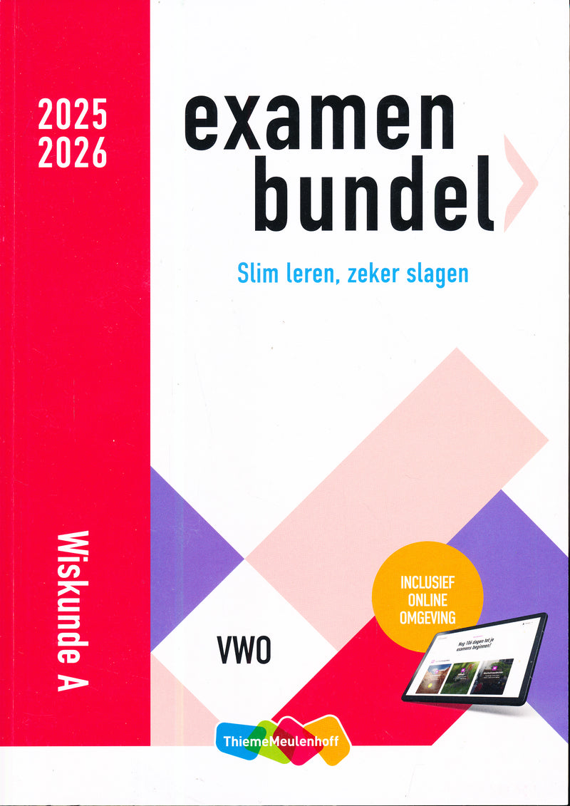 Examenbundel Wiskunde A VWO 2025-2026 (ISBN 978900994667)