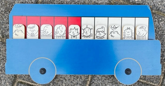 Telbus blauw compleet met 10 passagiers