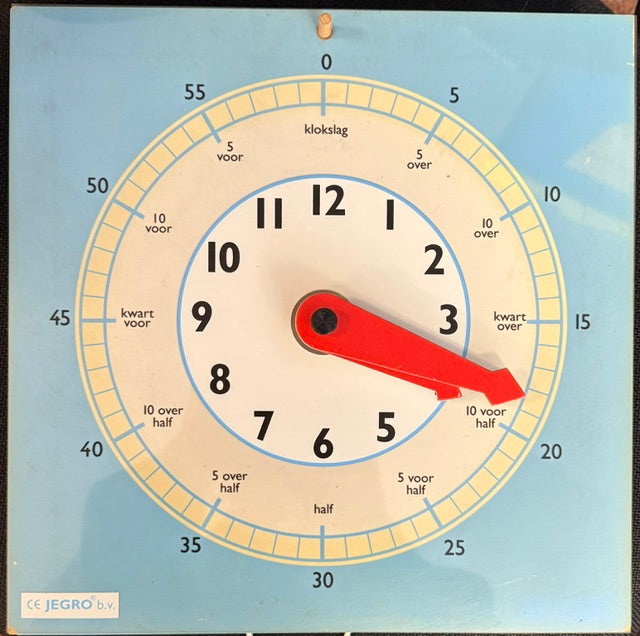 Jegro Klassikale instructieklok met diverse voorzetplaten