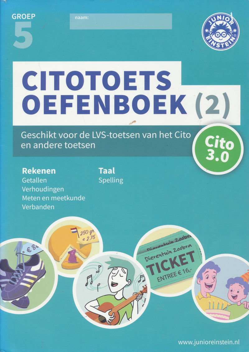 Junior Einstein Citotoets Oefenboek deel 2 groep 5 (per stuk)