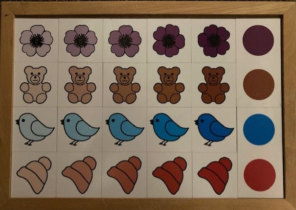 Kleurnuances (met o.a. een teddybeer en een bloem)