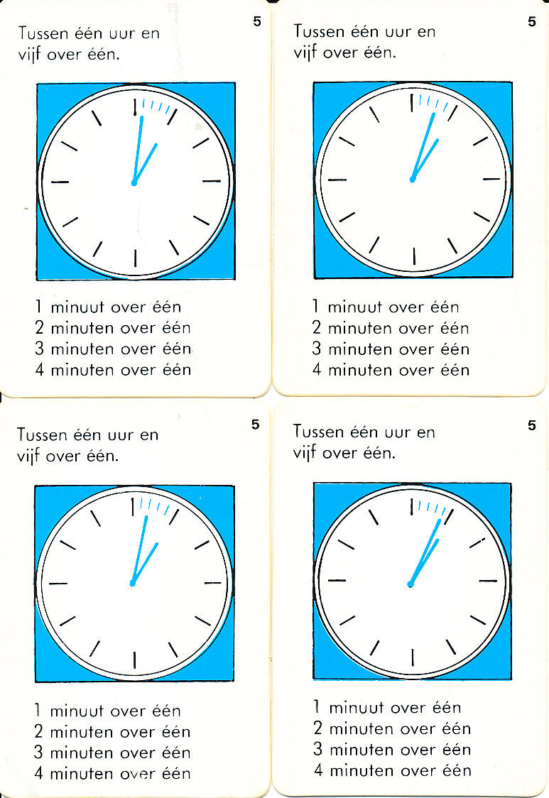 Kwartet klok kijken 5 Blauw (zie omschrijving)