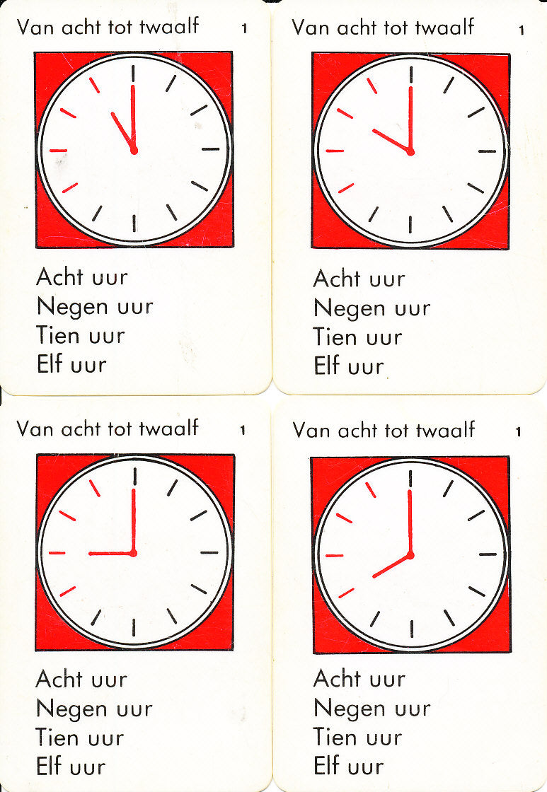 Kwartet klok kijken 1 Rood (zie omschrijving)