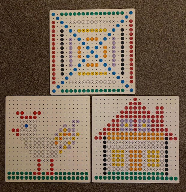 Kralenplank voorbeelden vierkant (3 stuks)
