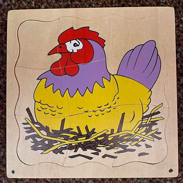 Groeipuzzel Kuiken-Kip (4 lagen)