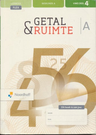 Getal en Ruimte 12e editie Leerboek Flex 5A deel 4 VWO