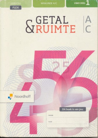 Getal en Ruimte 12e editie Leerboek Flex 5 A/C deel 1 VWO