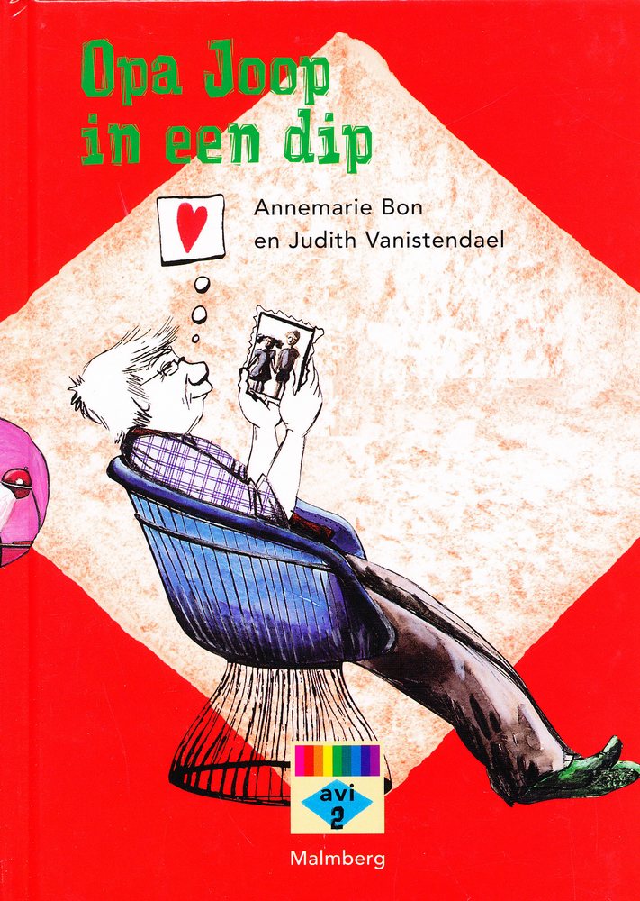 Leeskist ruit leesboekje Opa Joop in een dip