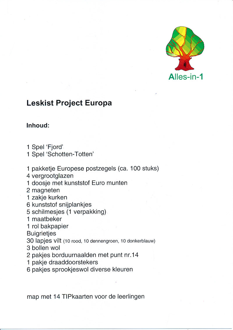 Alles-in-1 Leskist Project Europa voor 60 leerlingen (2007)