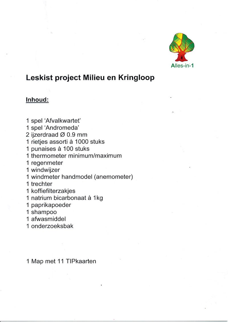 Alles-in-1 Leskist Project Milieu en Kringloop 2016