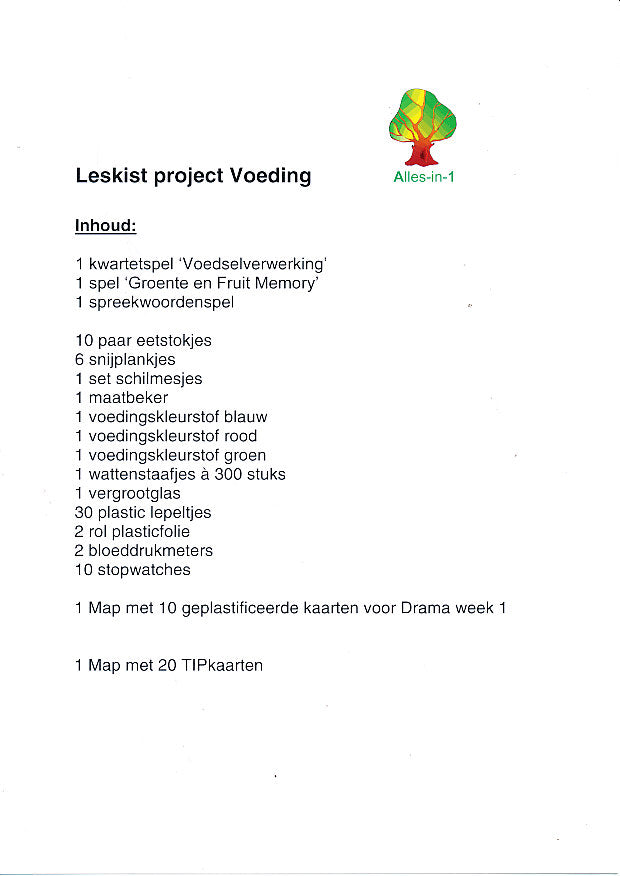 Alles-in-1 Leskist Project Voeding voor 60 leerlingen