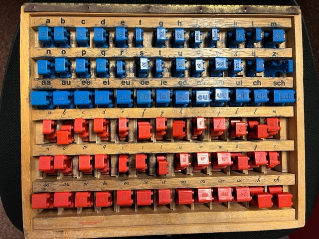 Linkprint geschreven letters (zie omschrijving)