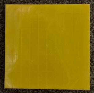 MAB 10 x 10 Plankje geel kunststof