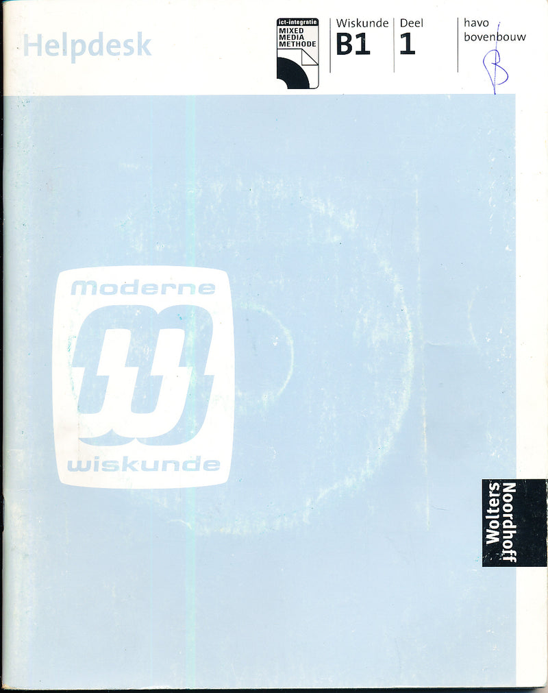 Moderne Wiskunde Helpdesk HAVO-B1 deel 1 9789001602840