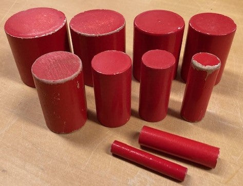 Montessori Cilinderblokken rood