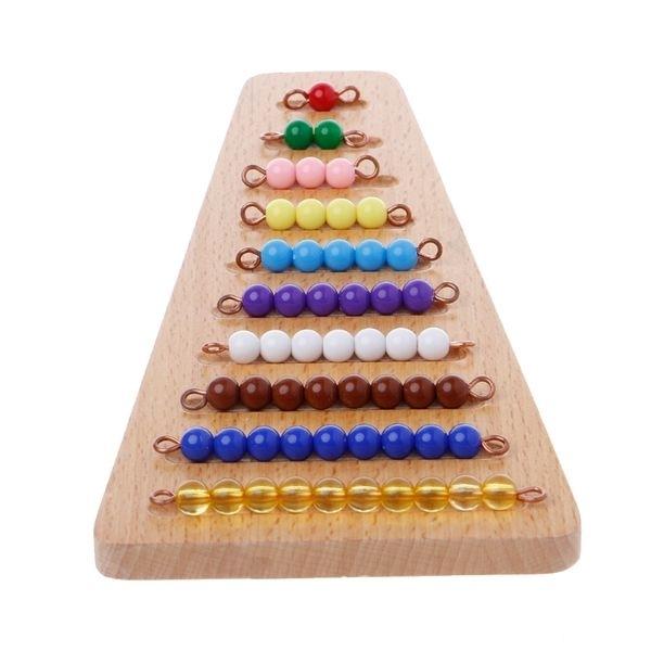 Montessori kralenstaafje zwart 3 kralen glas (per staafje)