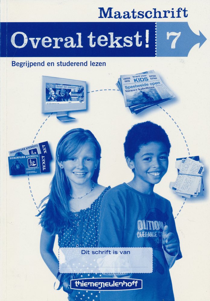 Overal tekst! maatschrift groep 7 (per set van 5 stuks)