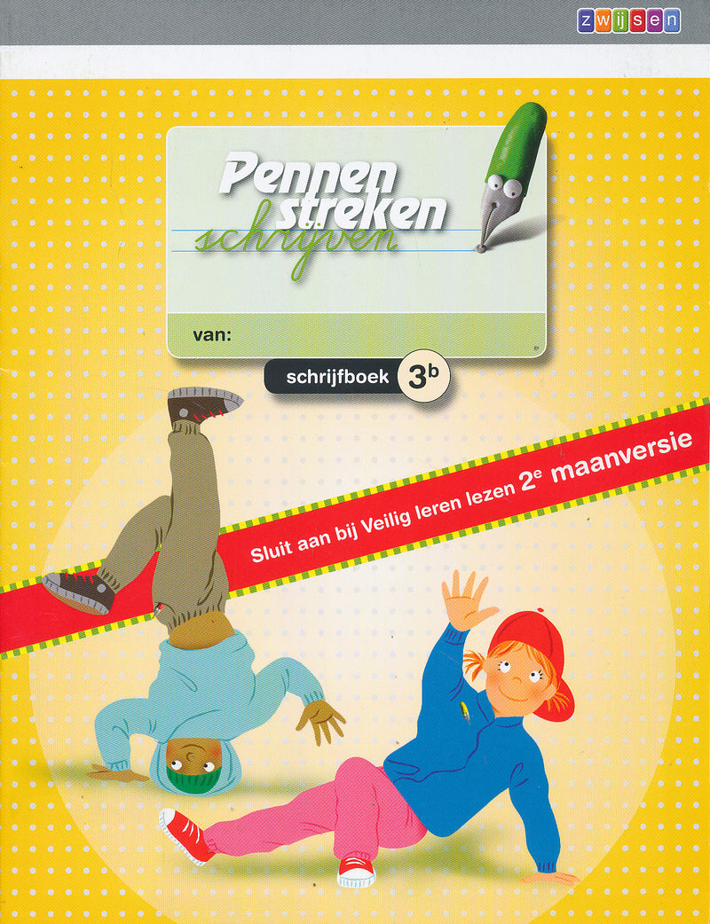 Pennenstreken versie 2 schrijfboek 3B GEEL verbonden schrift (per stuk)